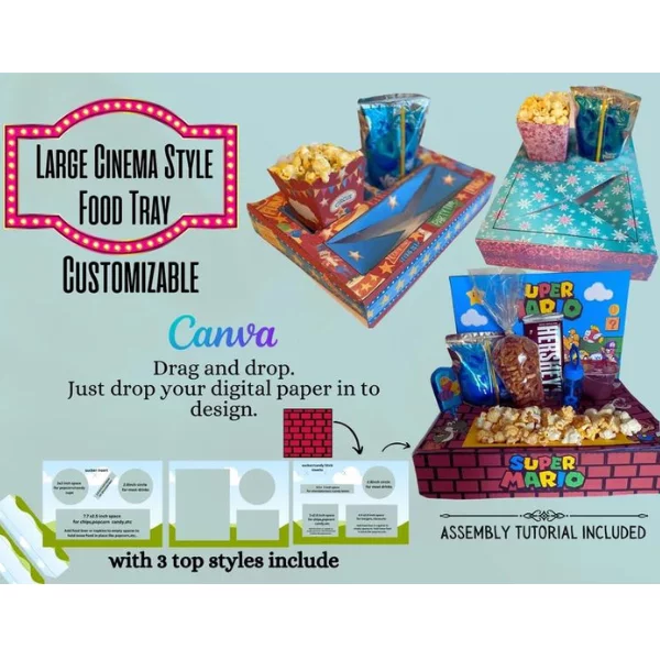 Make your own movie theatre food tray