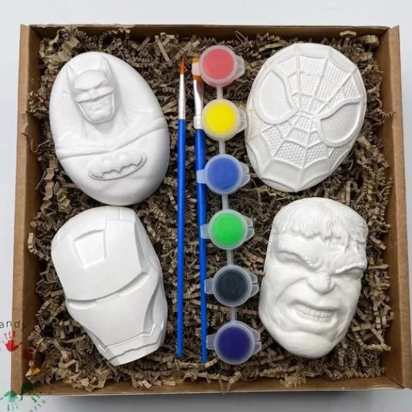 Blank superhero full face masks with paint