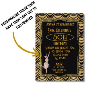 An art deco style party invitation