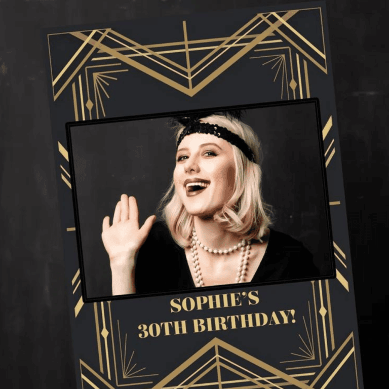 frame for 1920s party photobooth