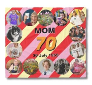 Blanket personalised with photots