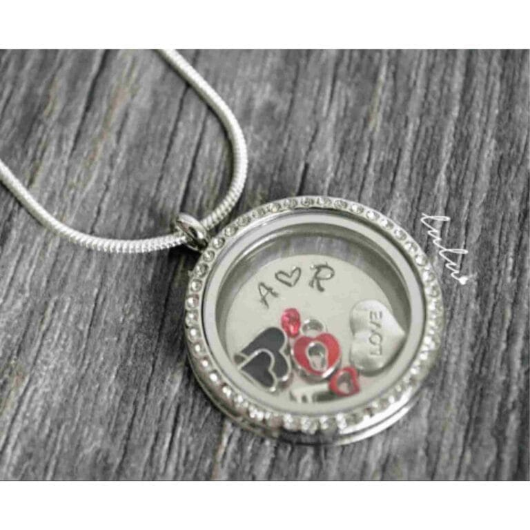 Love Necklace Anniversary Jewellery Personalised Gift - Memory Floating Locket Pendant Gift