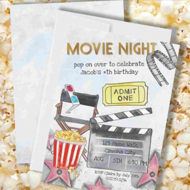 Personalised invitations for a movie night