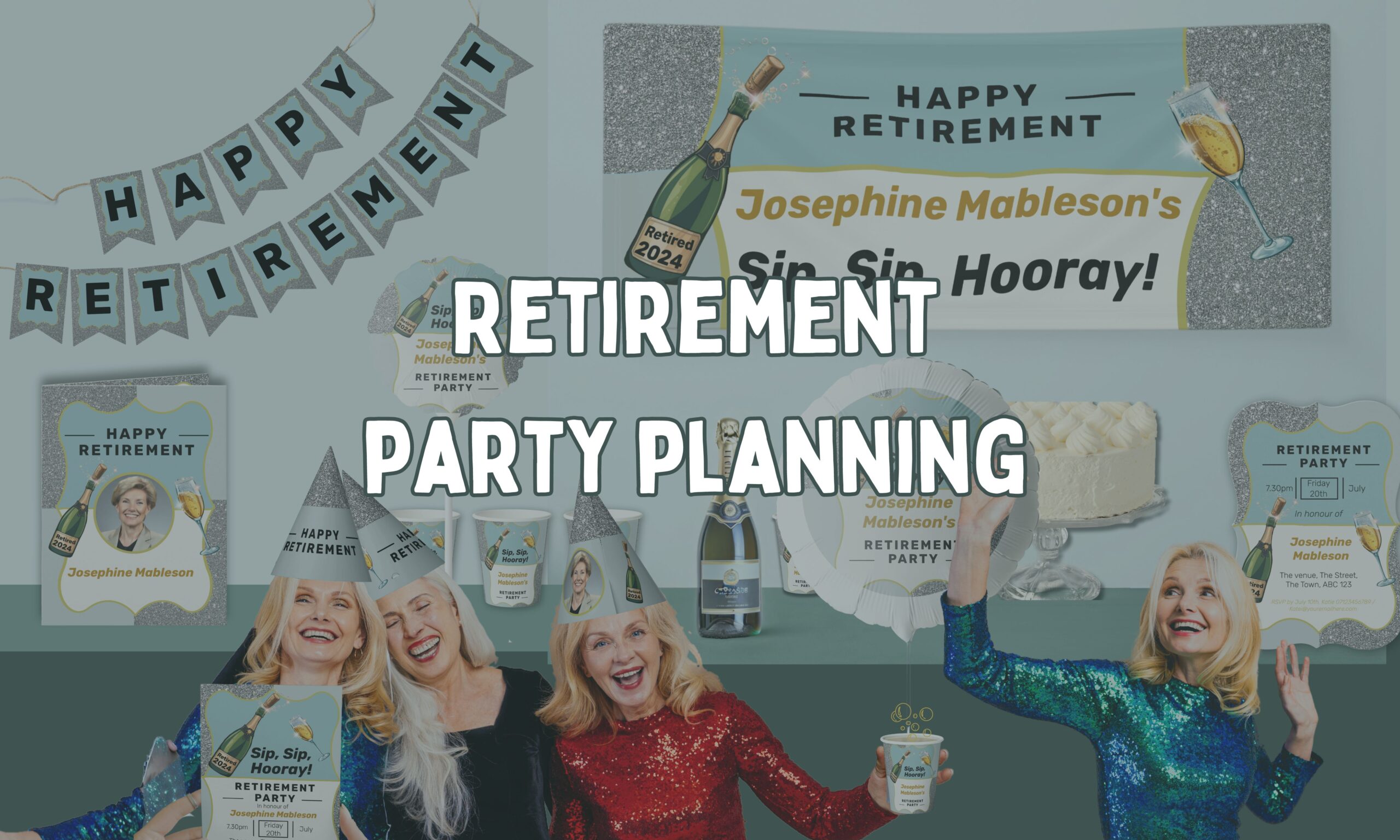 People having fun at a retirement party