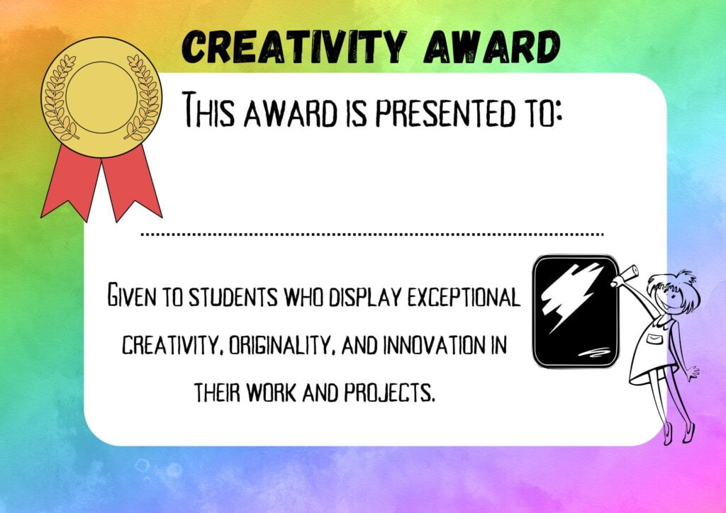 Creativity Award school