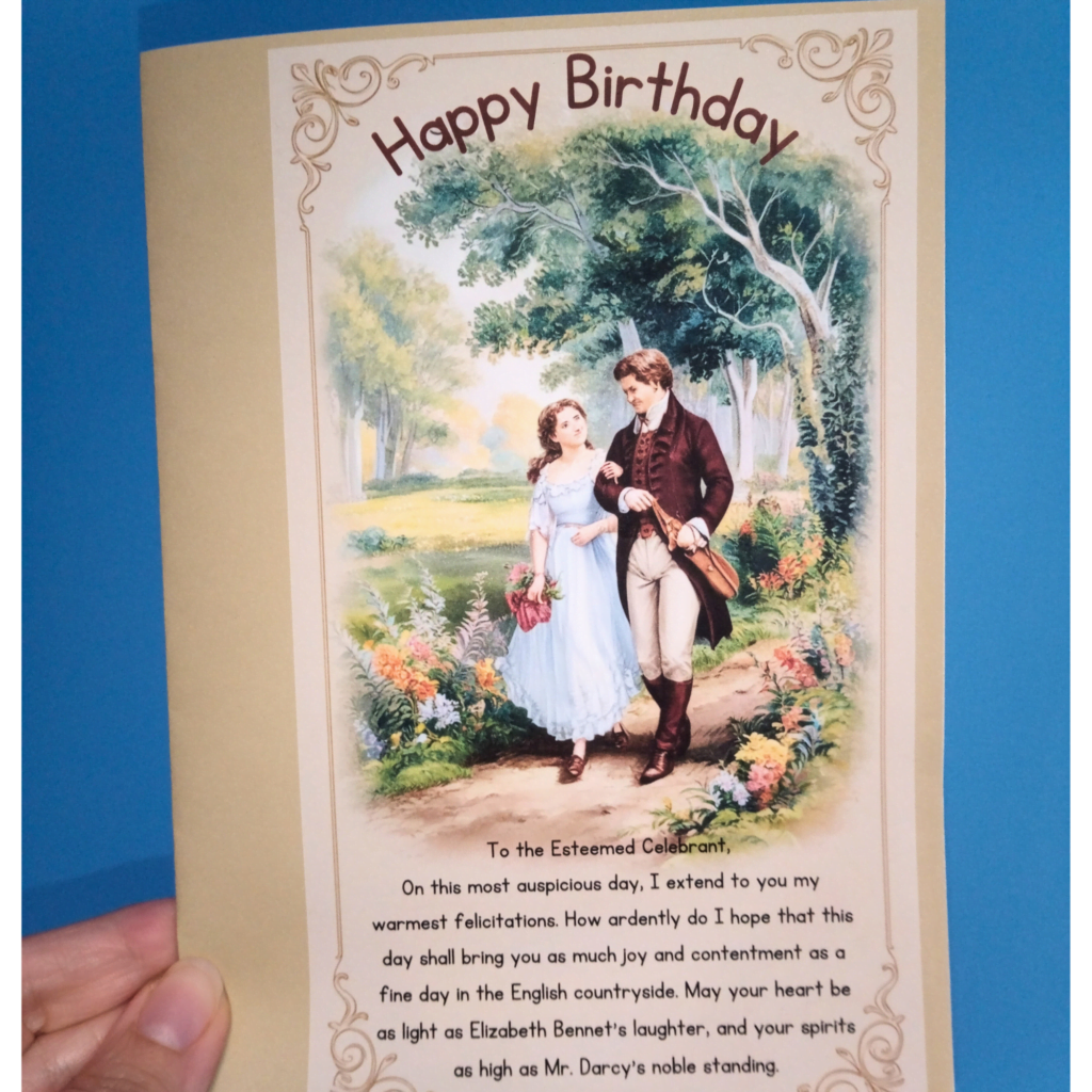 Bridgerton style birthday card
