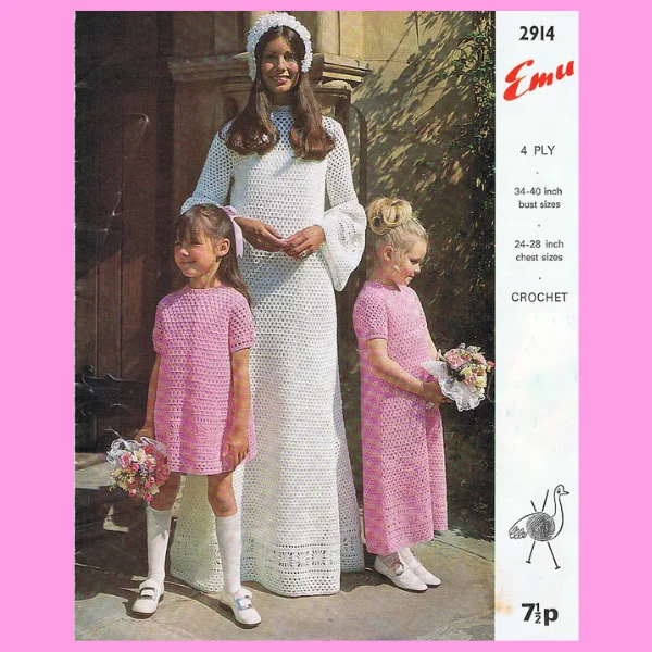 A pattern for a crochet wedding dress