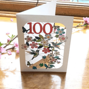 cut out 100th birthday card
