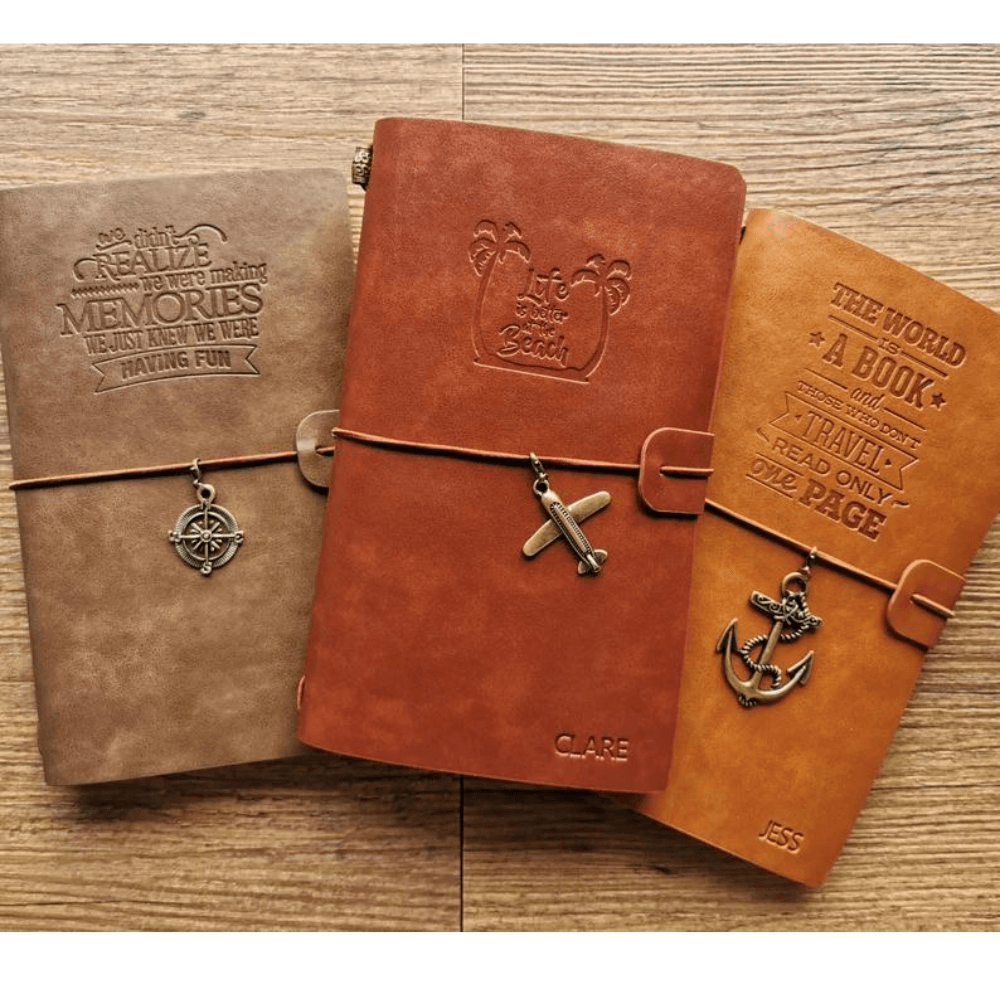 A leather bound journal