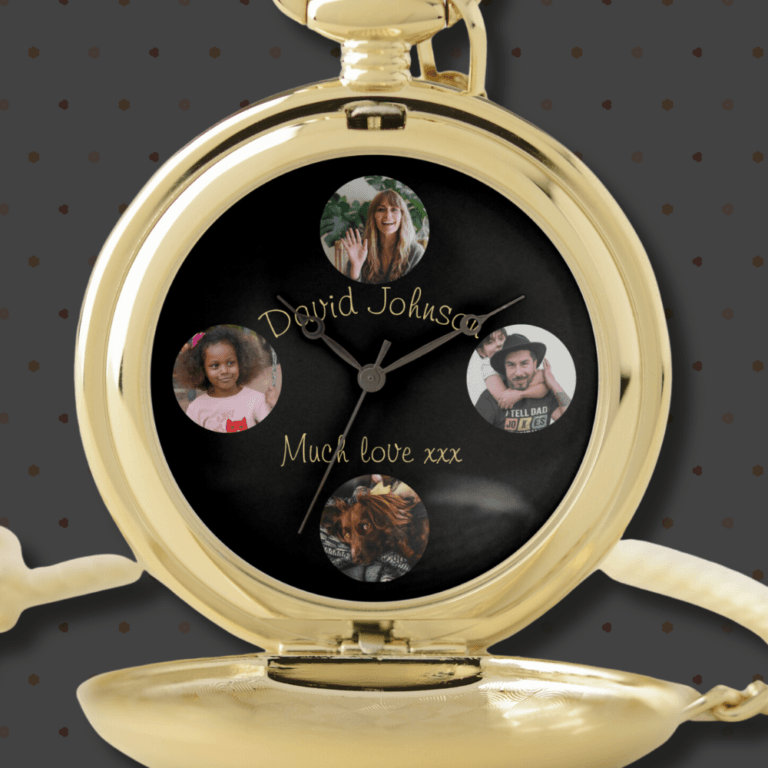 Pocket watch with photos