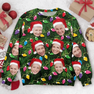 Christmas jumper personalised with photo images