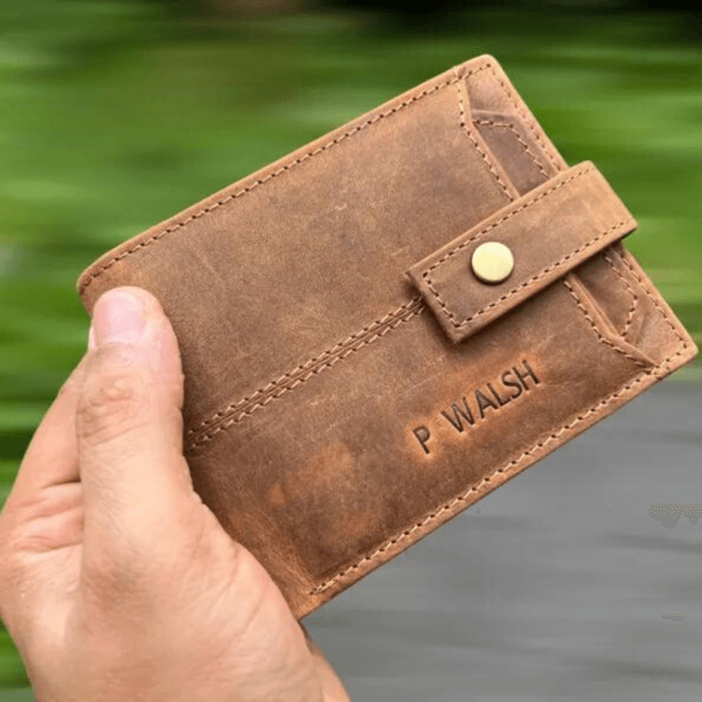 Leather Wallet embossed with name