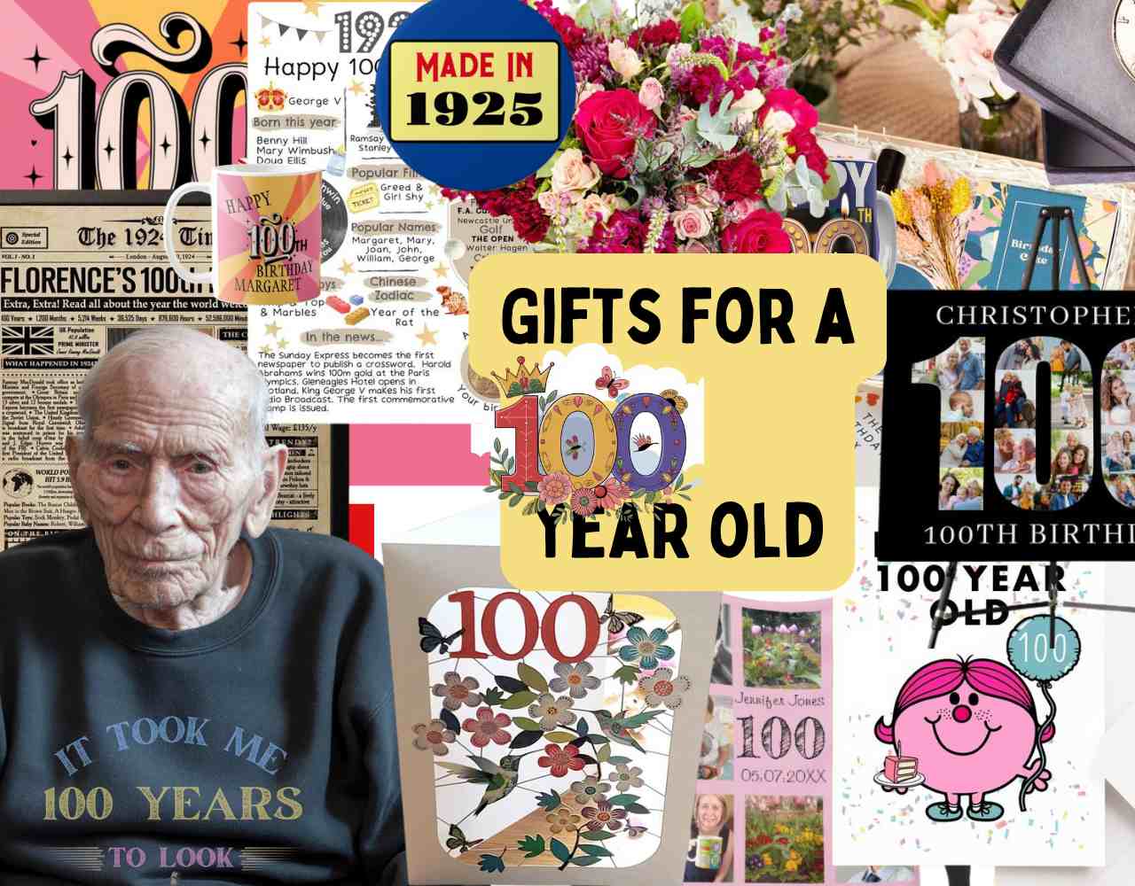 Lots of gifts for a 100th birthday