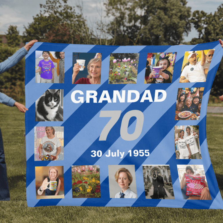 Personalised fleece blanket