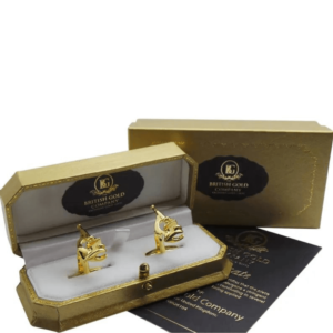 gold cufflinks that look like min microscopes