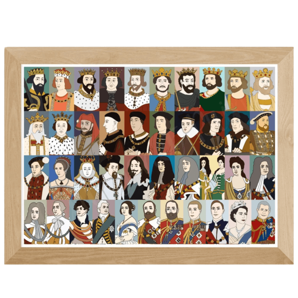 Kings & Queens of England Collage Print