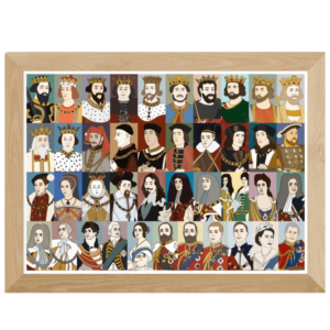Kings & Queens of England Collage Print