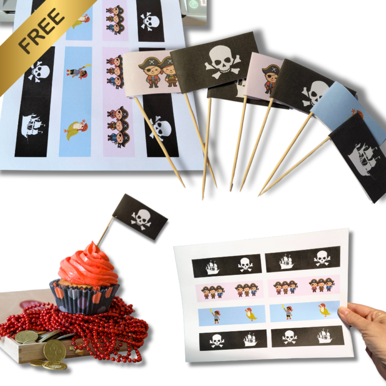 free printable of cupcake toppers pirate theme