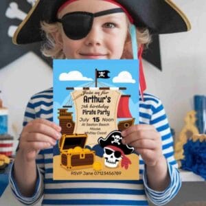 custom pirate party invitation for kids