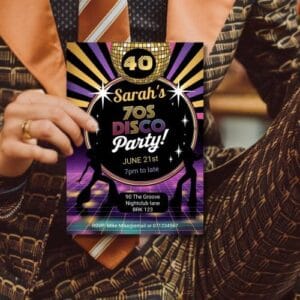 A grrovy 70s party invitation