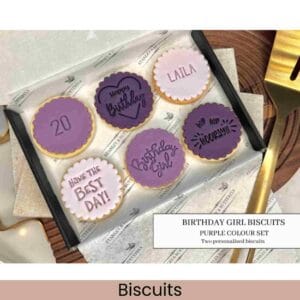 Bespoke Personalised Birthday Biscuits In Gift Box