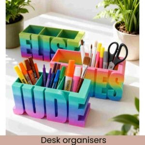 rainbow desk organiser