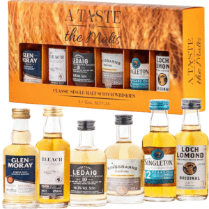 Select Drams A Taste of The Malts Whisky Tasting Set – 6 x 5cl Single Malt Scotch Miniatures