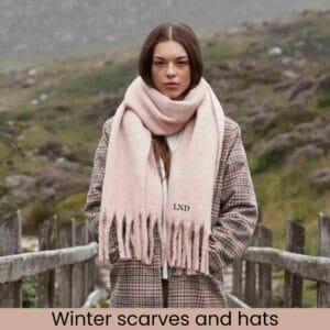 large personalised fluffy scarf