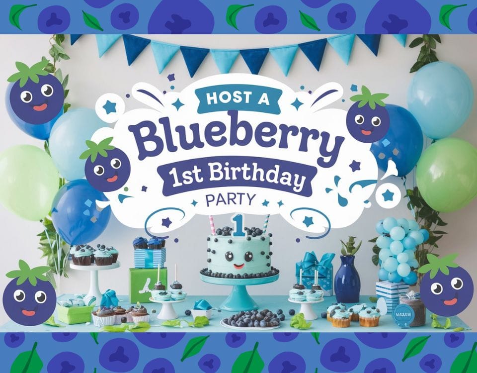 how to host a blueberry themed 1st birthday party