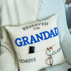 a personalised cushion gift for grandad