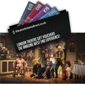 vouchers for the theatre over a picture of Fawlty Towers