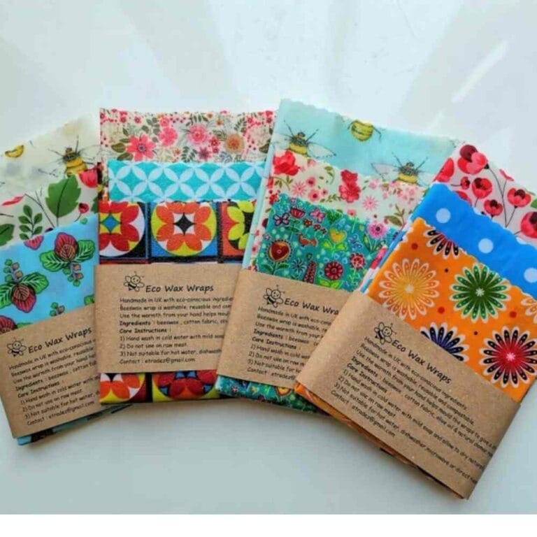 Handmade Reusable Beeswax Food Wrap-Choose Size or Set .Eco Friendly Zero Waste Gift. No Pine Resin
