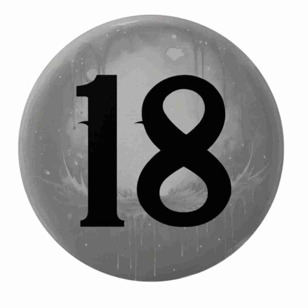 18th Birthday Badge Goth Style - Image 2