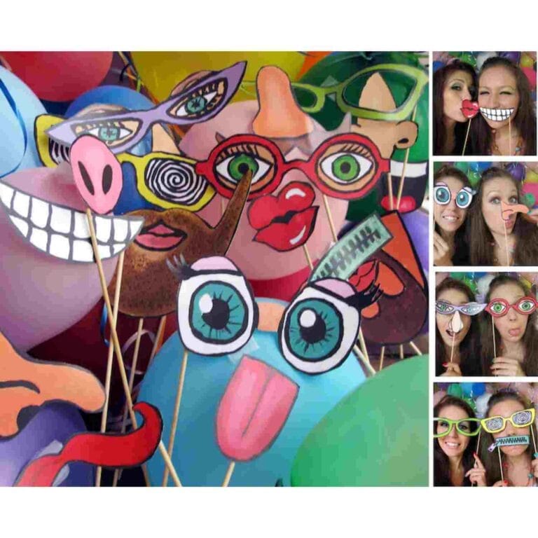 silly faces photo booth props