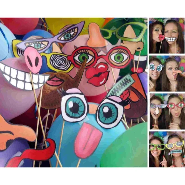 silly faces photo booth props