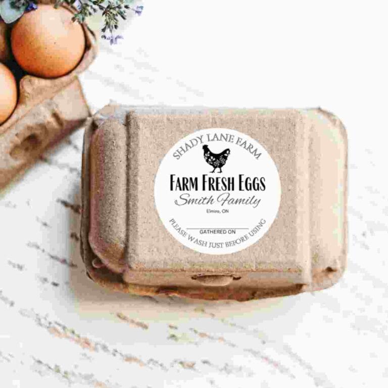 EGG CARTON LABELS, Customizable Labels, Farm Fresh Eggs, chicken Coop - Personalized Eggs For Sale Labels