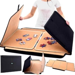 Foldable jigsaw puzzle board with drawers – practical gift idea for senior women