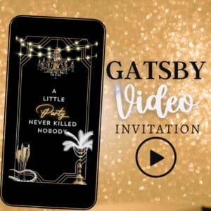 great gtby party invitation suitable for a mobile phone