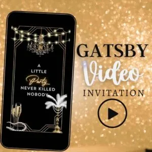 great gtby party invitation suitable for a mobile phone