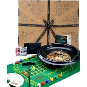 Jaques of London Roulette | Large 40cm, 16 Inch Luxury Roulette Wheel | Roulette Set for Casino Games | Includes, Blackjacks cards, Balls, Playing Cloth