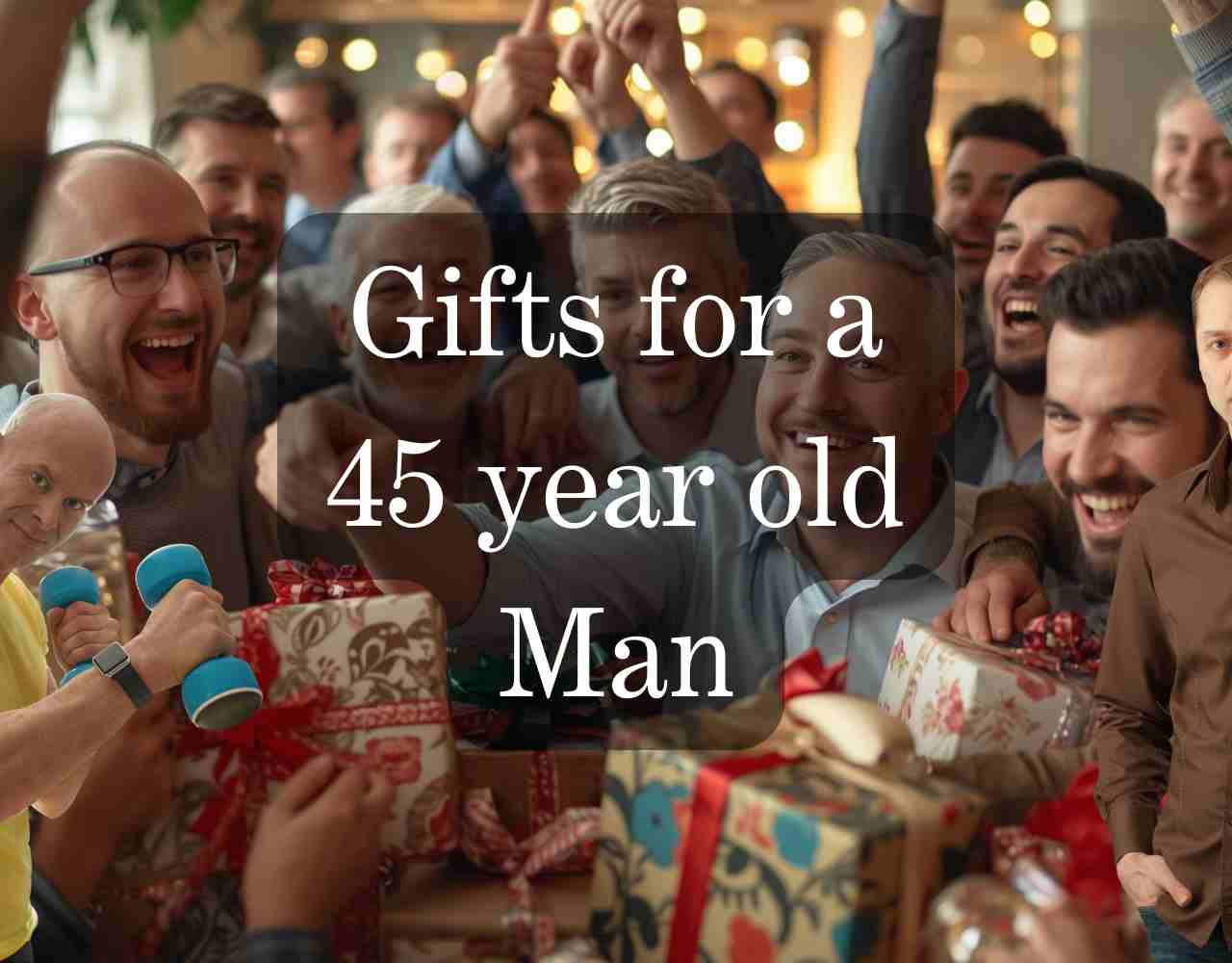 men at a party for 45 year olds