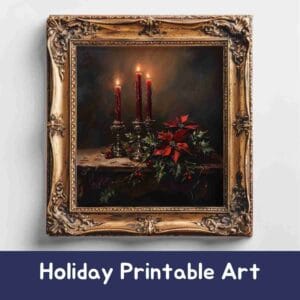 PRINTABLE DARK ACADEMIA CHRISTMAS ART