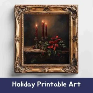 PRINTABLE DARK ACADEMIA CHRISTMAS ART
