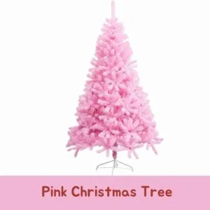 5ft Christmas Tree Pink Artificial Tree with Metal Stand