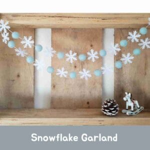 scandi snowflake garland