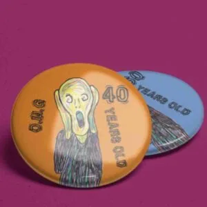 40th birthday badge