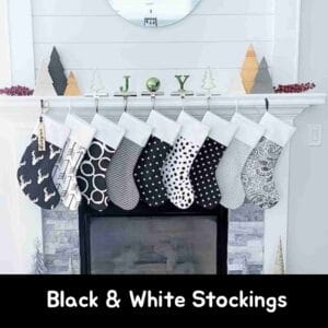 Monochrome Christmas stockings