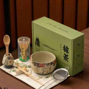 Japanese Red Matcha Tea Set