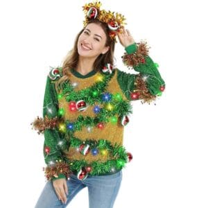 LED Christmas Jumper Light Up